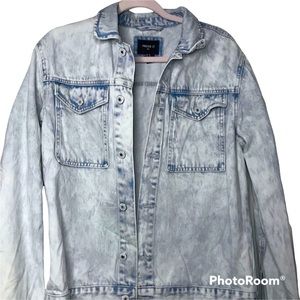 Forever 21 Men Acid Wash Denim Jean Jacket XS